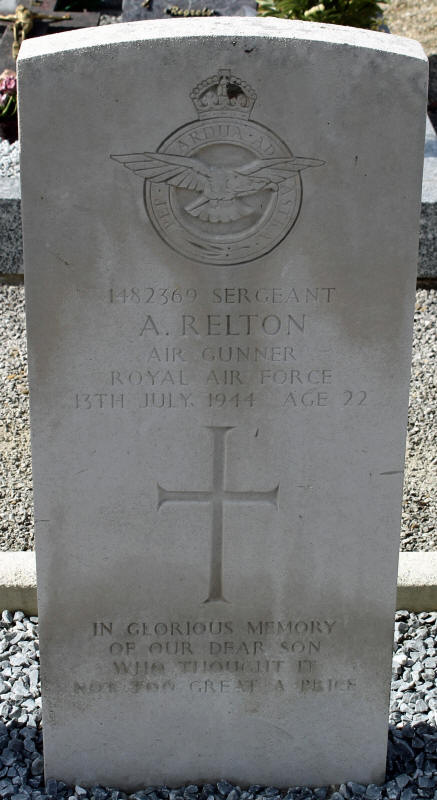 Sgt Albert Relton<br /><br /><br />died on active duty - July 13th, 1944